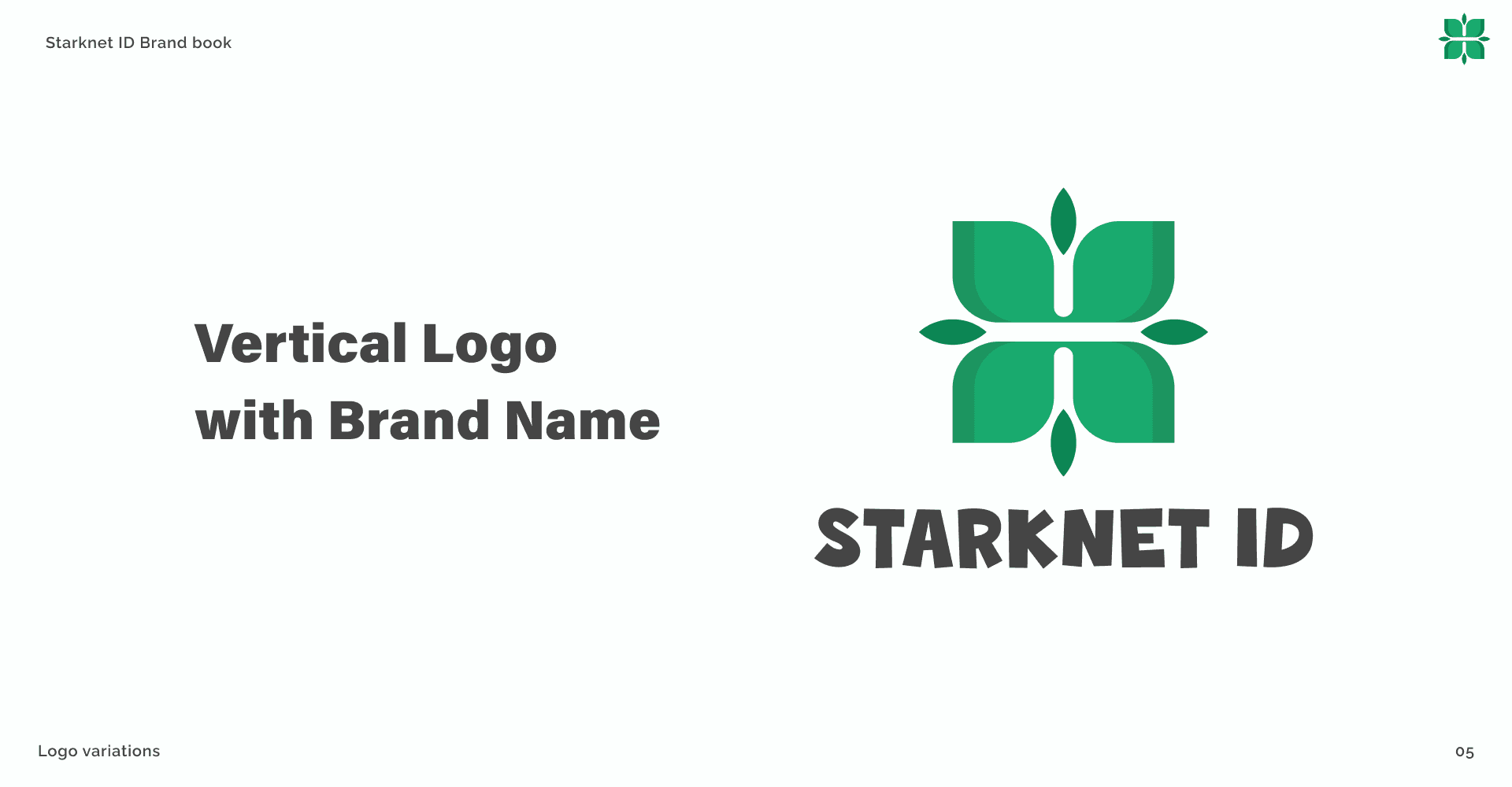 Vertical Logo with Brand Name